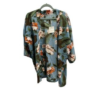 Do everything in love Kimono Top 3/4 Sleeve Tropical Floral Lightweight